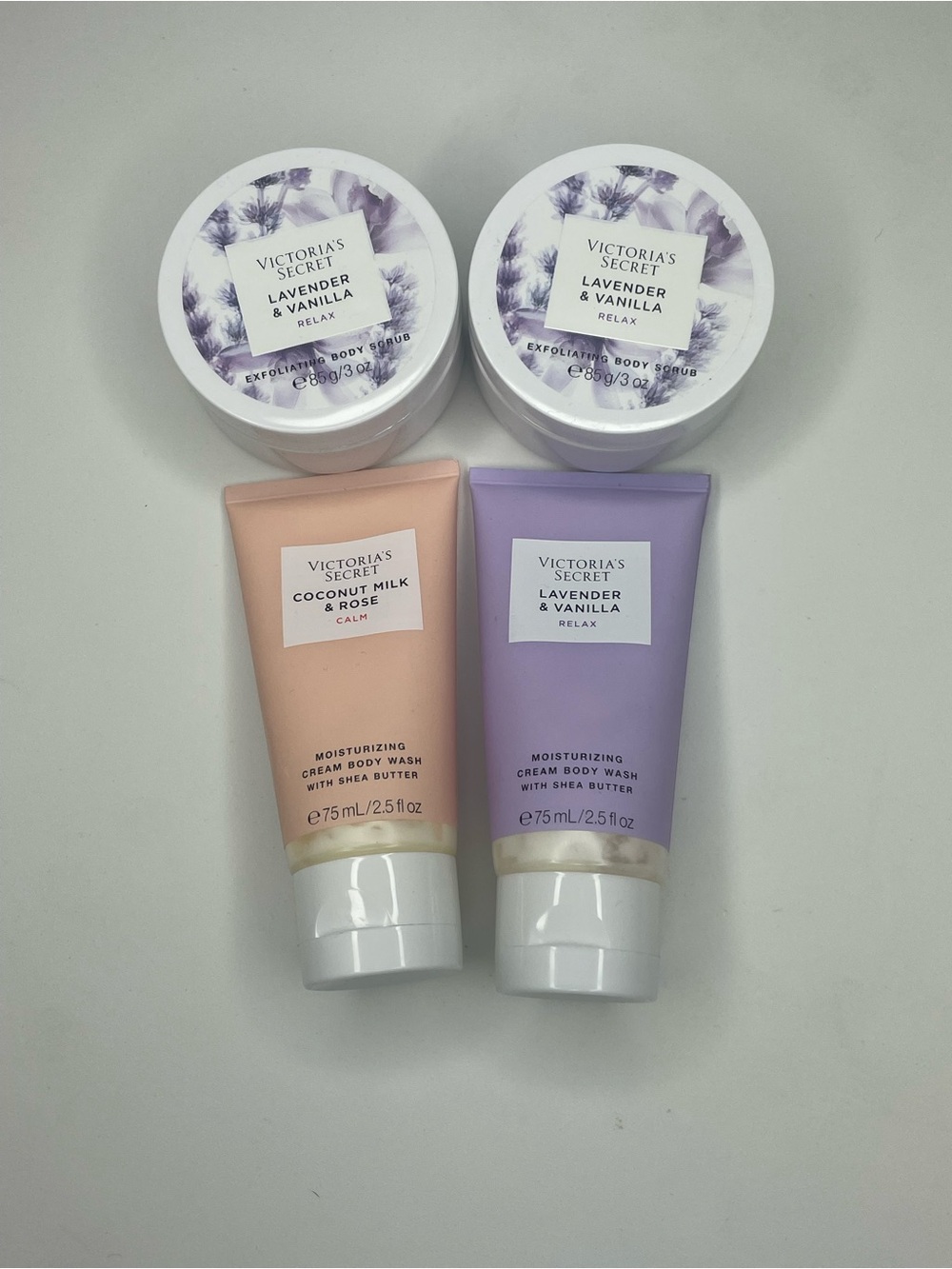 Victoria's Secret Lavender & Coconut Milk Body Care Set - Purple & Peach